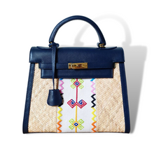 Load image into Gallery viewer, Wicker Rattan Bag with Abel Combination - Travellers Hat Boutique