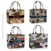 Load image into Gallery viewer, Custom Stripe Canvas Tote Bag