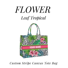 Load image into Gallery viewer, Custom Stripe Canvas Tote Bag
