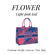 Load image into Gallery viewer, Custom Stripe Canvas Tote Bag