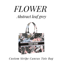 Load image into Gallery viewer, Custom Stripe Canvas Tote Bag