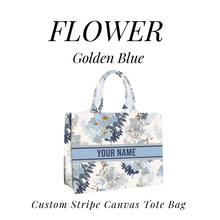 Load image into Gallery viewer, Custom Stripe Canvas Tote Bag