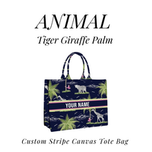 Load image into Gallery viewer, Custom Stripe Canvas Tote Bag