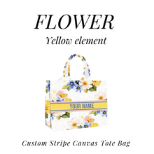 Load image into Gallery viewer, Custom Stripe Canvas Tote Bag