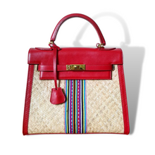 Load image into Gallery viewer, Wicker Rattan Bag with Abel Combination - Travellers Hat Boutique