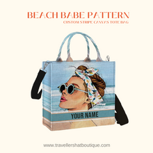 Load image into Gallery viewer, Custom Stripe Canvas Tote Bag