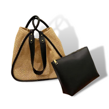Lade das Bild in den Galerie-Viewer, Crochet Tote Bag with Inner Pouch - Travellers Hat Boutique