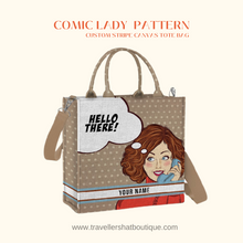 Load image into Gallery viewer, Custom Stripe Canvas Tote Bag
