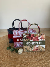 Load image into Gallery viewer, PREMIUM QUALITY - EMBROIDERED Custom Stripe Canvas Tote Bag - Travellers Hat Boutique