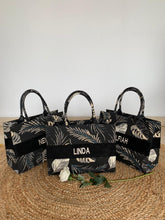 Load image into Gallery viewer, PREMIUM QUALITY - EMBROIDERED Custom Stripe Canvas Tote Bag - Travellers Hat Boutique