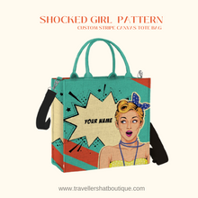 Load image into Gallery viewer, Custom Stripe Canvas Tote Bag