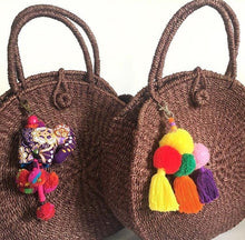 Load image into Gallery viewer, Handle Native Round Bag - Travellers Hat Boutique