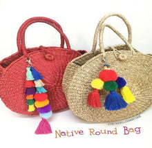 Load image into Gallery viewer, Handle Native Round Bag - Travellers Hat Boutique