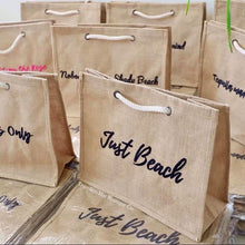Load image into Gallery viewer, Jute Tote Bag - WHOLESALE - Travellers Hat Boutique