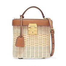 Load image into Gallery viewer, Crossbody Rattan Box - Travellers Hat Boutique