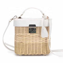 Load image into Gallery viewer, Crossbody Rattan Box - Travellers Hat Boutique