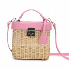 Load image into Gallery viewer, Crossbody Rattan Box - Travellers Hat Boutique