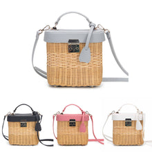 Load image into Gallery viewer, Crossbody Rattan Box - Travellers Hat Boutique