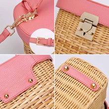 Load image into Gallery viewer, Crossbody Rattan Box - Travellers Hat Boutique