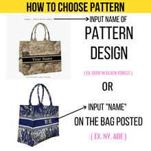 Load image into Gallery viewer, Custom Stripe Canvas Tote Bag