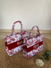 Load image into Gallery viewer, PREMIUM QUALITY - EMBROIDERED Custom Stripe Canvas Tote Bag - Travellers Hat Boutique