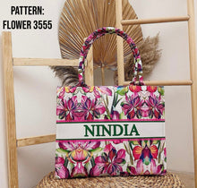 Load image into Gallery viewer, Custom Stripe Canvas Tote Bag