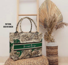 Load image into Gallery viewer, Custom Stripe Canvas Tote Bag