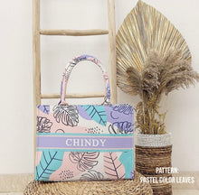 Load image into Gallery viewer, Custom Stripe Canvas Tote Bag