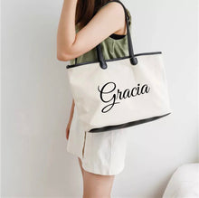 Cargar imagen en el visor de la galería, Personalized Cotton Tote - Travellers Hat Boutique
