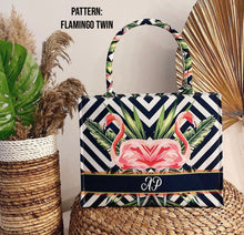 Load image into Gallery viewer, Custom Stripe Canvas Tote Bag