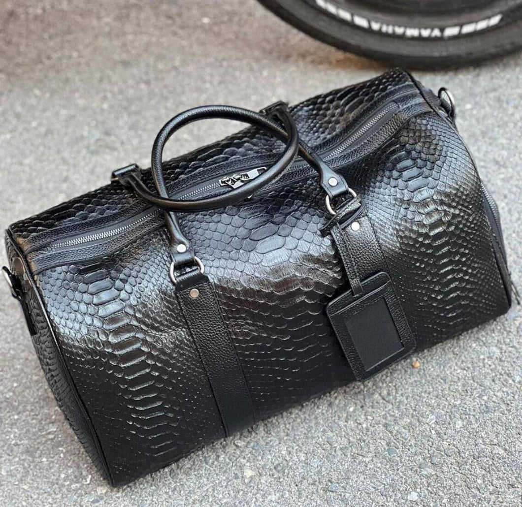 Men's Genuine Python Duffle Bag