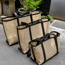 Load image into Gallery viewer, Solihiya Cane Genuine Leather Tote
