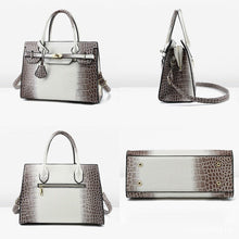 Load image into Gallery viewer, Crocodile Platinum Crossbody Bag | You Fake Like This Birkin
