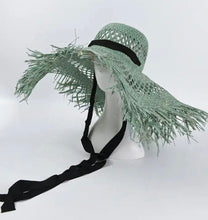 Load image into Gallery viewer, Sea Breeze Raffia Hat
