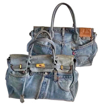 Lade das Bild in den Galerie-Viewer, Upcycled Denim Birkin
