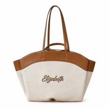 Lade das Bild in den Galerie-Viewer, Classic Leather Trim Canvas Bag
