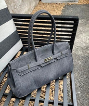 Load image into Gallery viewer, Denim Birkin - Longer Handle
