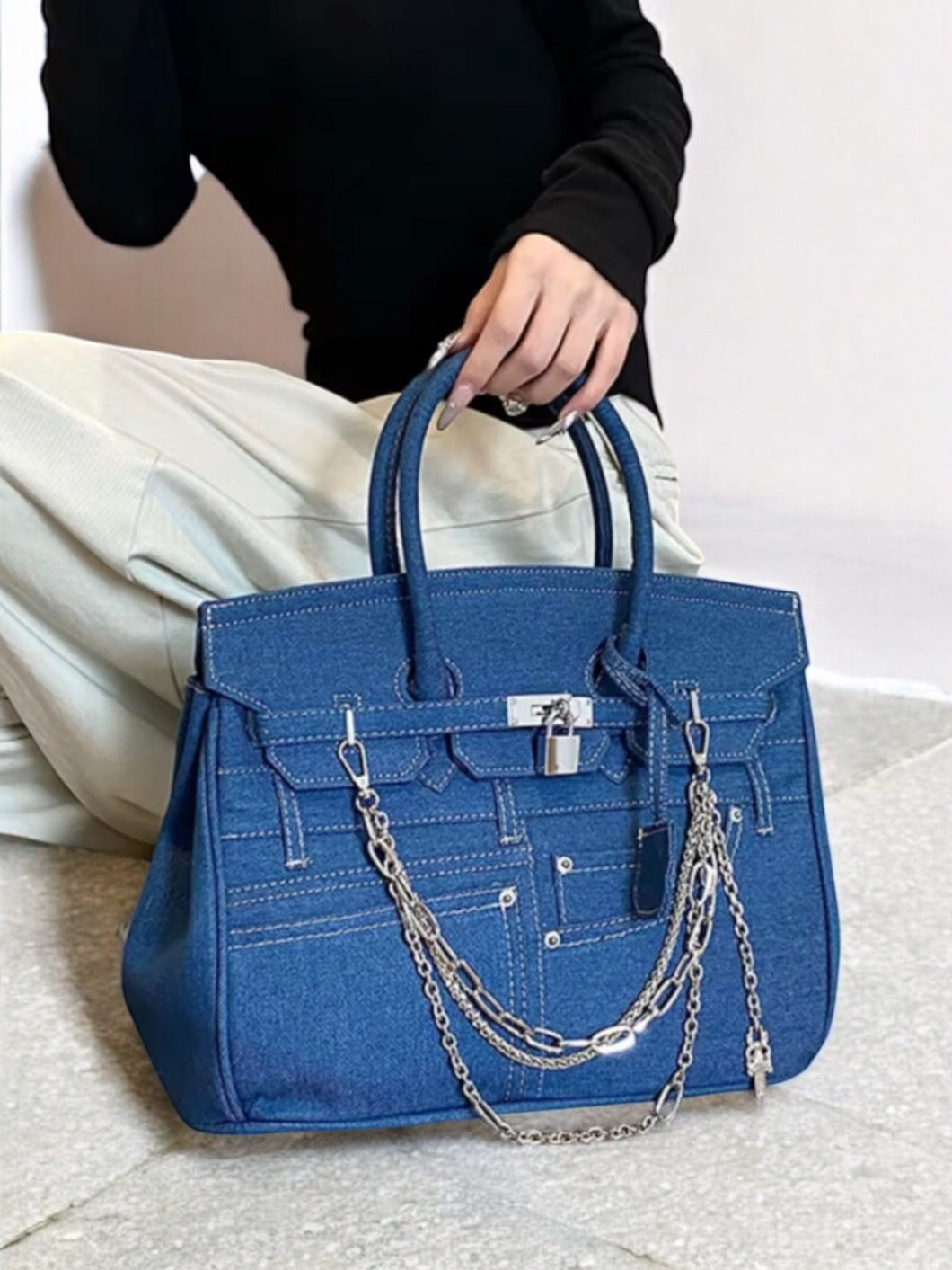 Canvas Denim Birkin