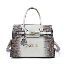 Load image into Gallery viewer, Crocodile Platinum Crossbody Bag | You Fake Like This Birkin
