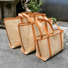 Load image into Gallery viewer, Solihiya Cane Genuine Leather Tote
