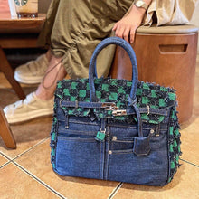 Load image into Gallery viewer, 35CM Birkin Ripped Jeans Bag
