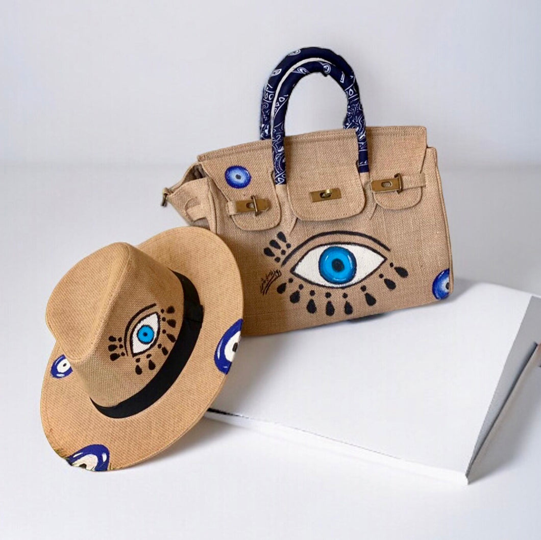 Evil Eye Jute Birkin