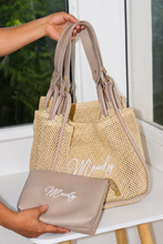 Load image into Gallery viewer, Crochet Tote Bag with Inner Pouch
