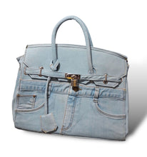 Lade das Bild in den Galerie-Viewer, Birkin aus recyceltem Denim – Limitierte Auflage
