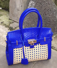 Load image into Gallery viewer, 25cm Solihiya Birkin with Snake Skin Leather
