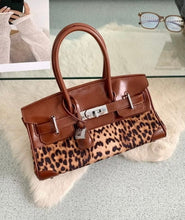 Load image into Gallery viewer, 30cm Leopard Birkin Horizontal Bag
