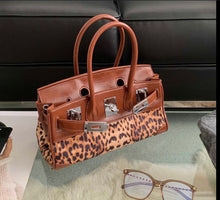 Load image into Gallery viewer, 30cm Leopard Birkin Horizontal Bag
