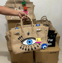 Cargar imagen en el visor de la galería, Evil Eye Jute Bag
