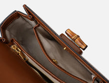 Load image into Gallery viewer, Vintage Bamboo Leather Bag
