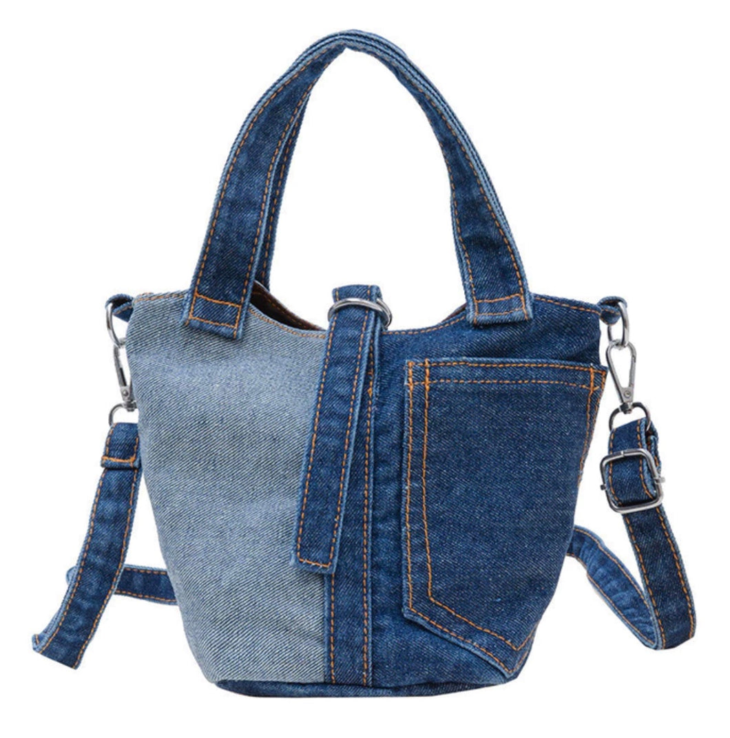 20cm Denim Bucket Bag